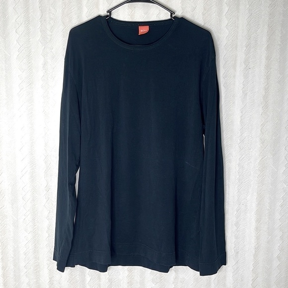 BOSS Slim Fit Crew Neck Long Sleeve Shirt Size L - Picture 2 of 5